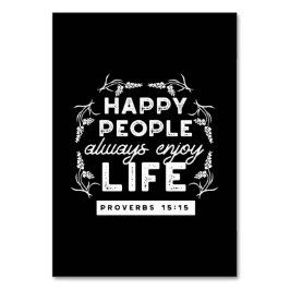 Tarjeta De Mesa Inspirational Christian Quote from Proverbs 15:15