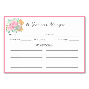 Tarjeta De Mesa Intercambio de Recetas Mezclador de Acuarela con R