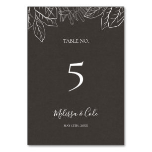 Tarjeta De Mesa Invierno ruso Número de tabla de carbón vegetal