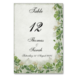 Tarjeta De Mesa Invitación a la boda de la pradera victoriana