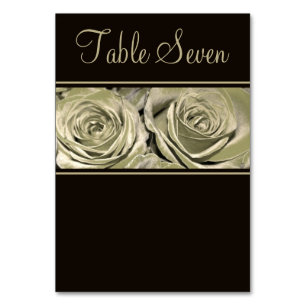Tarjeta De Mesa Invitación a la boda de Rosa platino