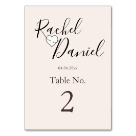 Tarjeta De Mesa Invitación a la boda moderna