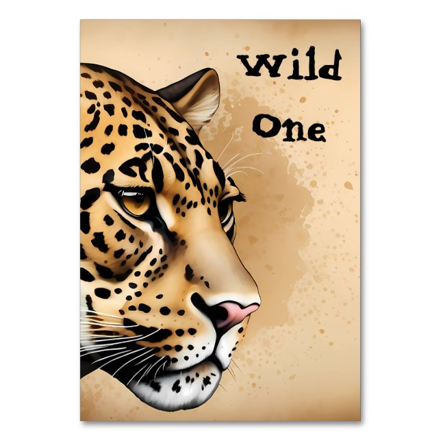 Tarjeta De Mesa Invitación a la boda salvaje inspirada por la natu (Anverso)