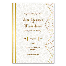 Tarjeta De Mesa Invitación Doblada