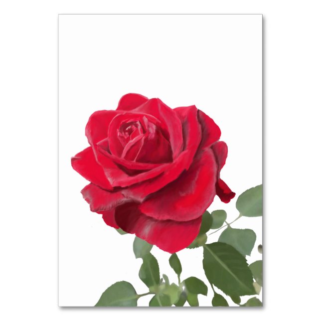 Tarjeta De Mesa Invitation  Rose rouge - symbole d’amour (Anverso)
