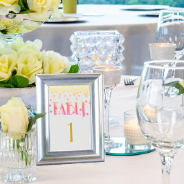 Tarjeta De Mesa Ipanema Flamingo Polka Dot Shower