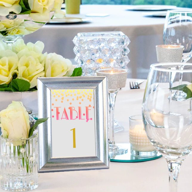 Tarjeta De Mesa Ipanema Flamingo Polka Dot Shower (Subido por el creador)