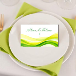 Tarjeta De Mesa Island Citrus Green and Yellow Placecards