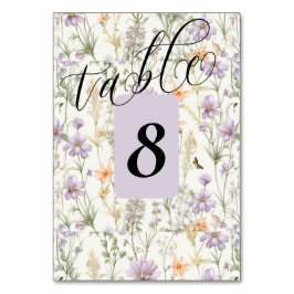 Tarjeta De Mesa Jardín de primavera Lavanda rosa Azul