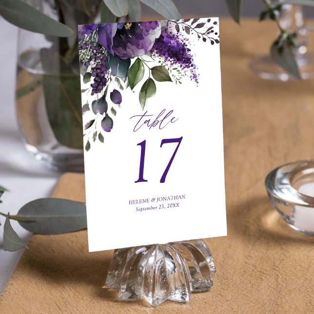 Tarjeta De Mesa Jardín floral moderno Boda botánica elegante (Modern Floral Garden Botanical Elegant Wedding Table Number)