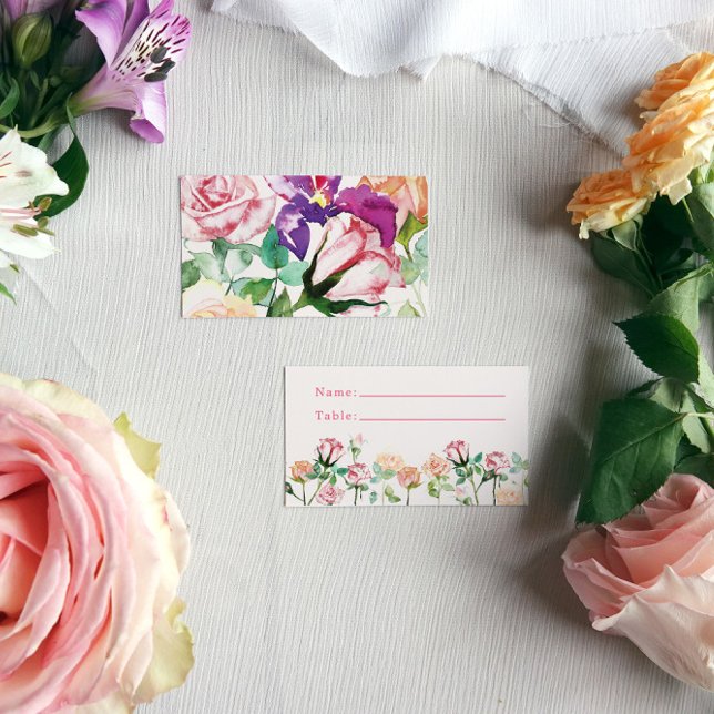 Tarjeta De Mesa Jardín Rústico del Boho Rosa (Subido por el creador)