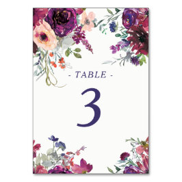 Tarjeta De Mesa Jardín Splash Boda floral moderno
