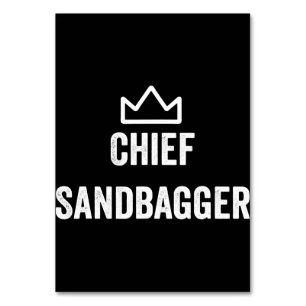 Tarjeta De Mesa Jefe Sandbagger Golf Meme Bjj Chess Sandbag