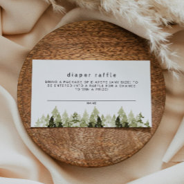 Tarjeta De Mesa JENNA Rústica Pine Baby Diaper Raffle Ticket Juego