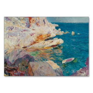 Tarjeta De Mesa Joaquín Sorolla Y Bastida - Rocas En Javea.