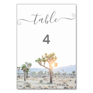 Tarjeta De Mesa Joshua Tree Boda