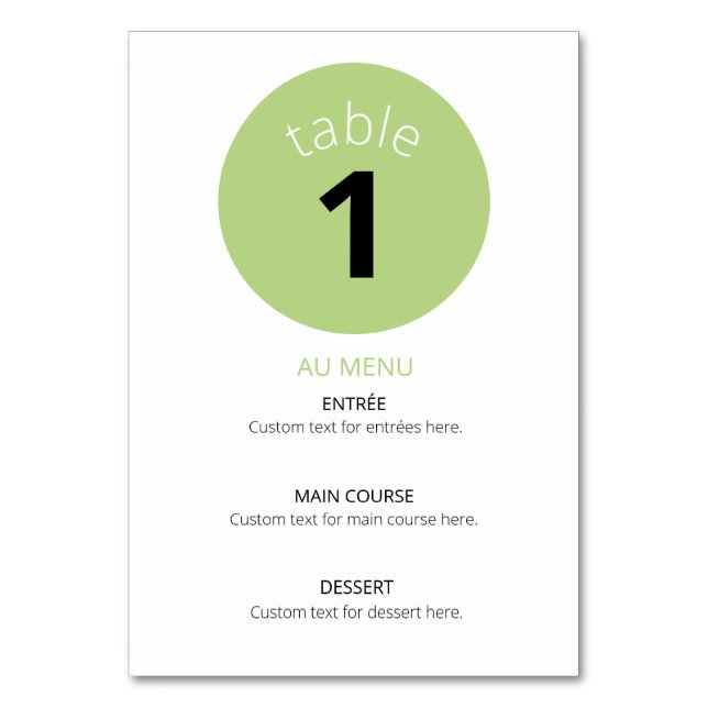 Tarjeta De Mesa jubilación (Anverso)