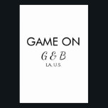 Tarjeta De Mesa Juego activado agregar nombre de pareja fiesta de<br><div class="desc">diseño</div>