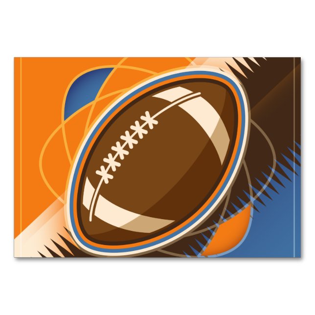 Tarjeta De Mesa Juego de bolas deportivas de fútbol americano (Anverso)