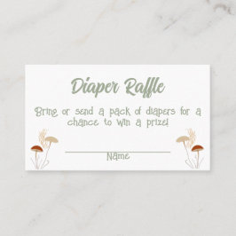 Tarjeta De Mesa JUEGO DE RAFLE DE DIAPER EN champiñón