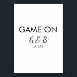 Tarjeta De Mesa Juego en agregar nombre de la pareja fiesta de bod<br><div class="desc">diseño</div>