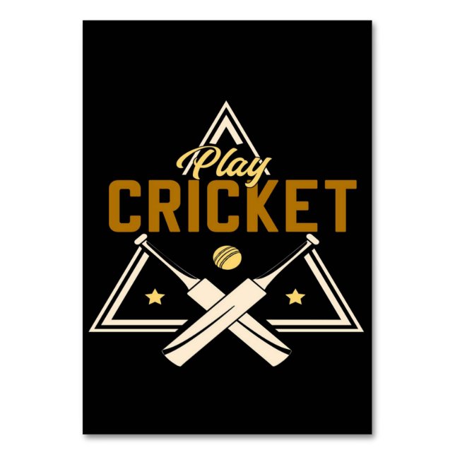 Tarjeta De Mesa Jugar al cricket (Anverso)