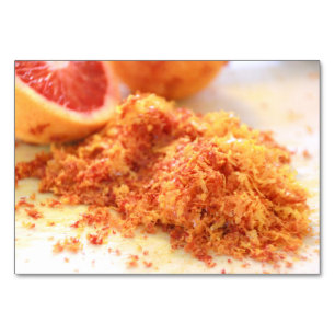 Tarjeta De Mesa Juicy Citrus Naranjas de sangre y el pecho