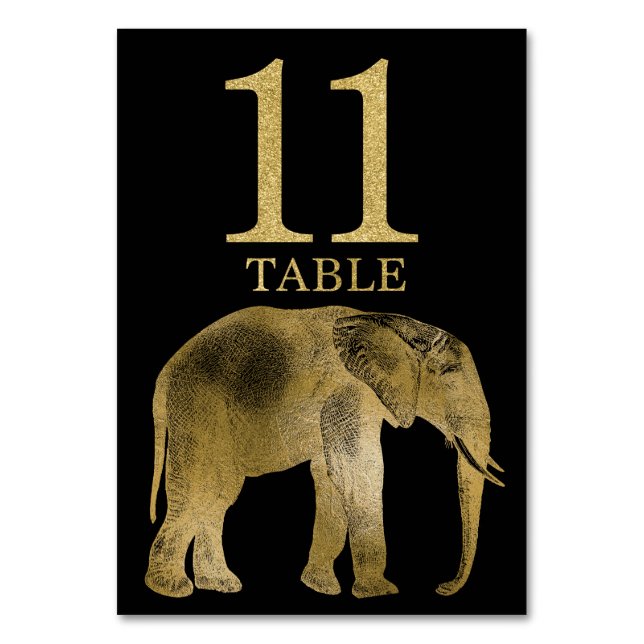 Tarjeta De Mesa Jungle Africa Animal Elephant Table Card 11 (Anverso)