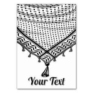 Tarjeta De Mesa Keffiyeh palestino Scarf tejido tradicional