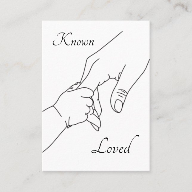 Tarjeta De Mesa Known & Loved – Psalm 139 Pro-Life Prayer Card (Anverso)
