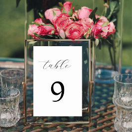 Tarjeta De Mesa La caligrafía minimalista elegante simple