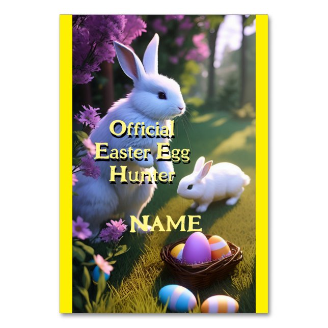 Tarjeta De Mesa La caza oficial de huevos de Pascua (Anverso)