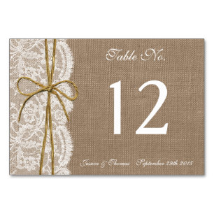 Tarjeta De Mesa La colección de Bodas de doble arco rústico
