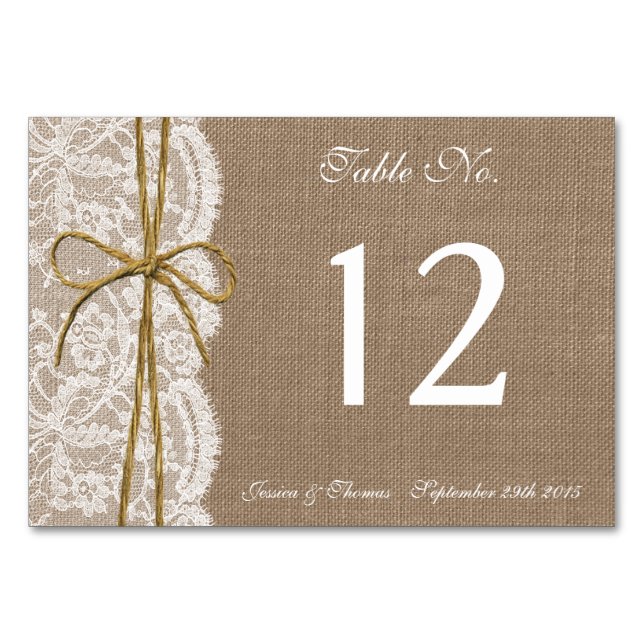 Tarjeta De Mesa La colección de Bodas de doble arco rústico (Anverso)