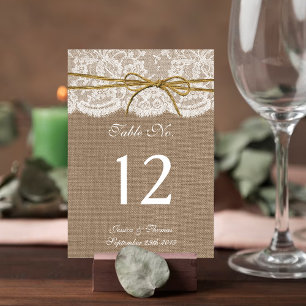 Tarjeta De Mesa La colección de Bodas de doble arco rústico
