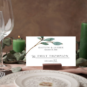 Tarjeta De Mesa La colección de Bodas de los Bliss botánicos