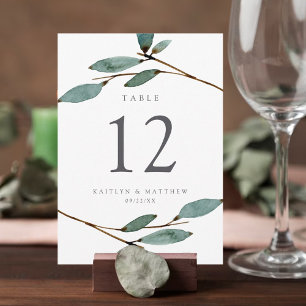 Tarjeta De Mesa La colección de Bodas de los Bliss botánicos