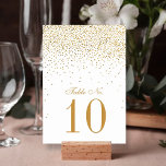 Tarjeta De Mesa La colección de Bodas Glam Gold Confetti<br><div class="desc">La colección de Bodas de Glam Gold Confetti Vintage - Tarjetas de número de tabla. *** CÓMO PEDIR *** Por favor, personalizar y añada cada número de tabla a su carrito, uno por uno. Actualmente, Zazzle no dispone de un sistema que permita la personalización de los productos después de realizar...</div>