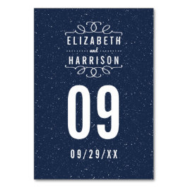 Tarjeta De Mesa La colección de Bodas nocturnos estrellados