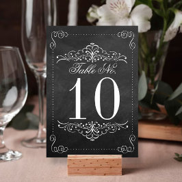Tarjeta De Mesa La colección de Bodas Ornate Chalkboard