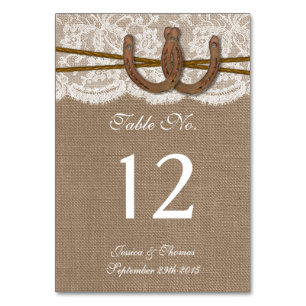 Tarjeta De Mesa La colección de Bodas rusos de la herradura