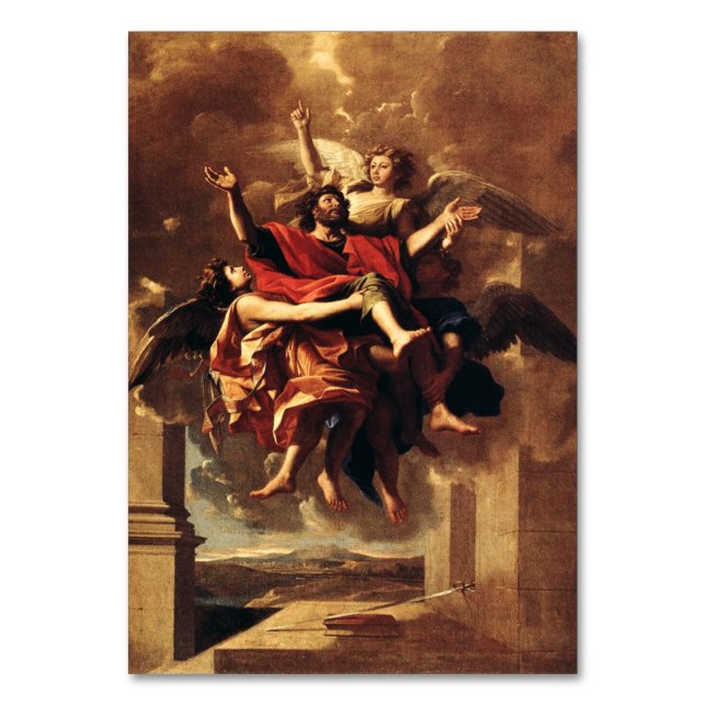 Tarjeta De Mesa La Conversión de San Pablo Arte Fino (Anverso)