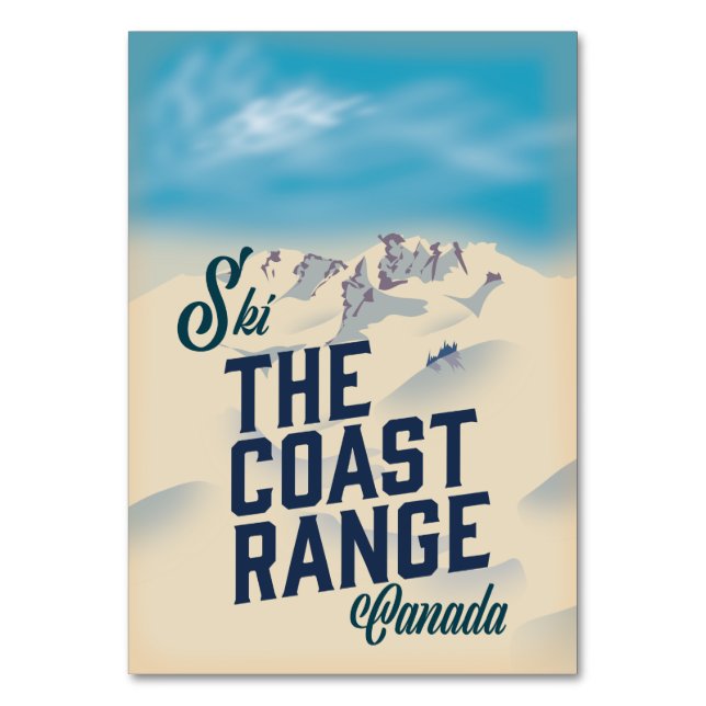 Tarjeta De Mesa La cordillera de Canadá (Anverso)