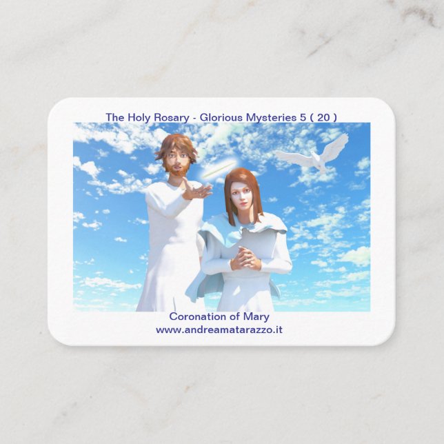 Tarjeta De Mesa La coronación de María Santa (Anverso)