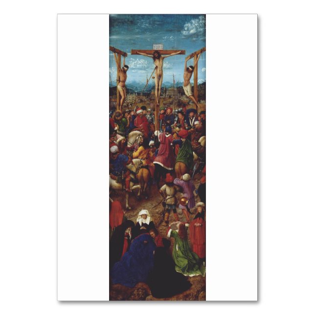 Tarjeta De Mesa La Crucifixión de Van Eyck (Anverso)