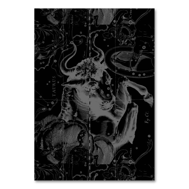 Tarjeta De Mesa La decoración del Taurus Constellation Hevelius 16 (Anverso)