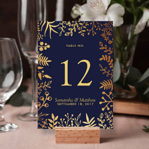 Tarjeta De Mesa La elegante colección de Bodas florales de la Mari