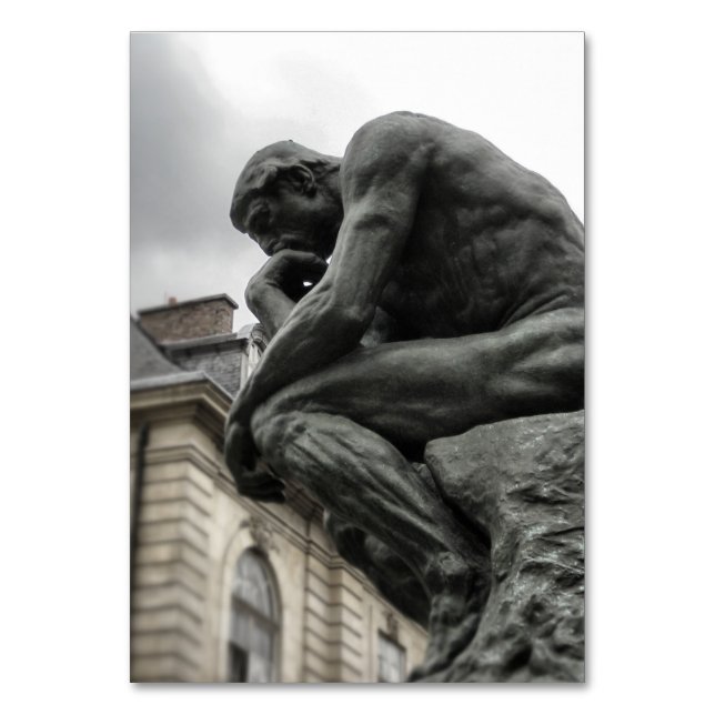 Tarjeta De Mesa La escultura de Rodin en París (Anverso)