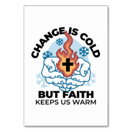 Tarjeta De Mesa La Fe Nos Mantiene Cálidos - Aumentando El Trabajo