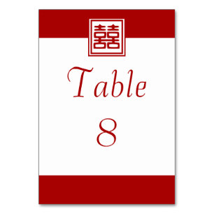 Tarjeta De Mesa La felicidad doble roja oscura - cuadrada